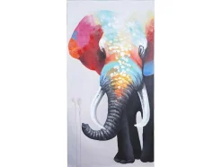 Vente-unique Schilderij-Olieverfschilderij Olifant Ii Handgeschilderd