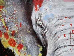 Vente-unique Schilderij-Olieverfschilderij Olifant Mcw-H25 Handgeschilderd, 180X120Cm