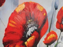 Vente-unique Schilderij-Olieverfschilderij Rode Klaproos Handgeschilderd
