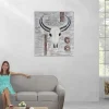 Vente-unique Schilderij-Olieverfschilderij Stier Handgeschilderd
