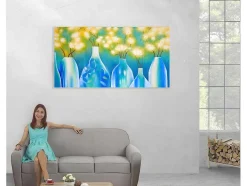 Vente-unique Schilderij-Olieverfschilderij Vazen Handgeschilderd