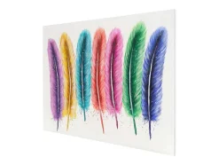 Vente-unique Schilderij-Olieverfschilderij Veren Handgeschilderd