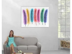 Vente-unique Schilderij-Olieverfschilderij Veren Handgeschilderd