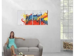 Vente-unique Schilderij-Olieverfschilderij Wave Handgeschilderd
