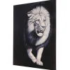 Vente-unique Schilderij-Olieverfschilderij Witte Leeuw Handgeschilderd