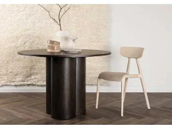Vente-unique Eettafel-Olivia Eetkamertafel O110Cm Bruin.