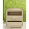 Vente-unique Babymeubel-Olja Commode Met 2 Lades En 1 Plank, Eiken Decor.