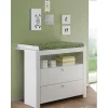 Vente-unique Babymeubel-Olja Commode Met 2 Lades En 1 Plank, Wit.