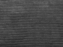 Vente-unique Slaapbank Met Matras-Omkeerbare Driezits-Express-Slaapbank Van Antracietkleurig Ribfluweel - Bed 140 Cm - Matras 22 Cm Loreto