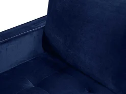 Vente-unique Vierzitsbank-Omkeerbare Hoekbank Van Fluweel Fleuet - Donkerblauw