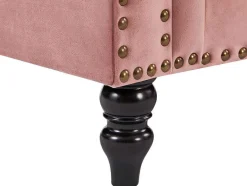 Vente-unique Hoekbank-Omkeerbare Hoekbank Van Oud Roze Velours Turner