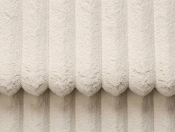 Vente-unique Vierzitsbank-Omkeerbare Hoekslaapbank Van Beige Ribfluweel Met Brede Ribbels Asturio