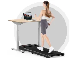 Vente-unique Fitness-Onder Bureau Loopband 1-6Km/H Wandelen Jogging Machine Voor Thuiskantoor Met Opvouwmogelijkheid