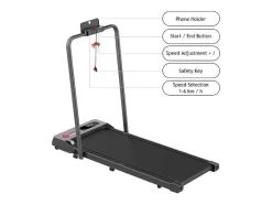 Vente-unique Fitness-Onder Bureau Loopband 1-6Km/H Wandelen Jogging Machine Voor Thuiskantoor Met Opvouwmogelijkheid
