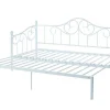 Vente-unique Bed Met Slaaplade-Onderuitschuifbed Sebille - Metaal - 90 X 200 Cm - Wit