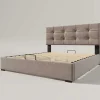 ModernLuxe Fluwelen Bed-Opbergbed 140X200Cm - Stof Fluweel - Met Verstelbaar Hoofdeinde + Lattenbodem - Grijs