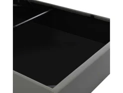 ModernLuxe Aanbiedingen: Slaapkamer & Kantoor-Opbergbed 140X200Cm In Kunstleer Met Led + Lattenbodem - Grijs