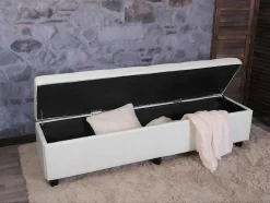 Vente-unique Kleine Opberger En Slaapkameraccessoire-Opbergkist Arezzo Xxl, Wit