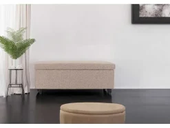 Vente-unique Kleine Opberger En Slaapkameraccessoire-Opbergkist Kriens, Beige