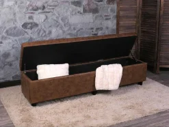 Vente-unique Kleine Opberger En Slaapkameraccessoire-Opbergkist Kriens Xxl, Imitatie Suede