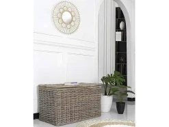 OZAIA Opbergaccessoire-Opbergruimte Van Kubu Timgad - L100 X D55 X H55 Cm - Natuurlijk Grijs