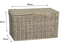 OZAIA Opbergaccessoire-Opbergruimte Van Kubu Timgad - L100 X D55 X H55 Cm - Natuurlijk Grijs