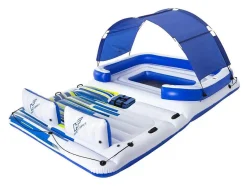 Bestway Watersport-Opblaaseiland Met Afneembaar Zonnescherm - 373 X 264 Cm - Azulio Van