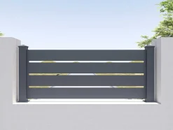 EXPERTLAND Afscherming En Omheining-Opengewerkt Hek H80,3 X L188,6 Cm In Donkergrijs Aluminium - Primo