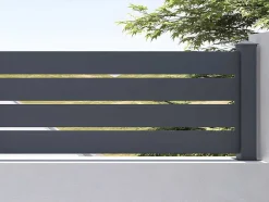 EXPERTLAND Afscherming En Omheining-Opengewerkte Uitbreiding Voor Het Hek H80,3 X L178,3 Cm In Donkergrijs Aluminium - Primo