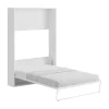 Vente-unique Tweepersoonsbed-Opklapbaar Bed 140 X 200 Cm - Verticale Handmatige Opening - Wit - Malina Ii