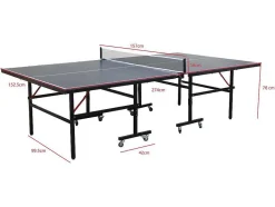 Vente-unique Spel Voor Buiten-Opklapbare Pingpongtafel Op Wieltjes Voor Buiten Met Accessoires - L274 X D152,5 X H76 Cm - Jordie