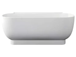 Shower & Design Halfvrijstaand Bad-Ovaal Halfvrijstaand Bad - 240 L - 150 X 76 X 58 Cm - Wit - Acryl - Vogler