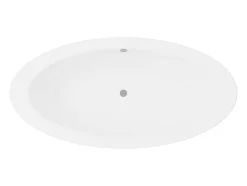 Shower & Design Vrijstaand Bad-Ovaal Losstaand Bad - 251L - 185 X 90 X 58 Cm - Wit - Acryl - Marmati