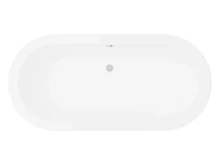 Shower & Design Vrijstaand Bad-Ovaal Vrijstaand - 200 L - 170 X 80 X 58 Cm - Wit - Acryl - Neptuna