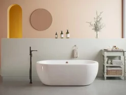Shower & Design Vrijstaand Bad-Ovaal Vrijstaand - 200 L - 170 X 80 X 58 Cm - Wit - Acryl - Neptuna