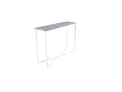 Vente-unique Sidetable-Palace Sidetable 30X110 Cm Beton Decor, Wit.