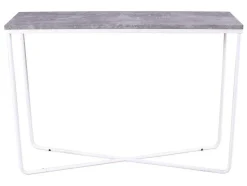 Vente-unique Sidetable-Palace Sidetable 30X110 Cm Beton Decor, Wit.