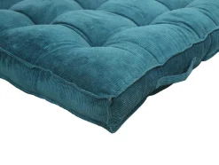 OZAIA Huistextiel-Palletkussen - 120 X 80 X 10 Cm - Ribfluweel - Blauw - Baila