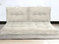 OZAIA Huistextiel-Palletkussen Van Ribfluweel - L120 X D80 Cm - Beige - Baila
