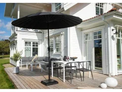 Vente-unique Parasol-Palmetto Parasol Met Kantelfunctie Zwart.