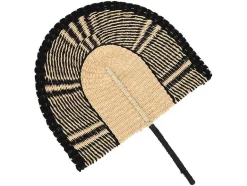 OZAIA Decoratieve Wandplaat-Papieren Wandwaaier - 45 X 58 Cm - Naturel En Zwart - Zawane