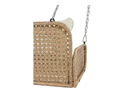 ModernLuxe Hangstoel-Pe Rotan Hangstoel - Tuinschommel - 2 Plaatsen - Met Kussens - Beige