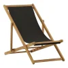 Venture Home Ligstoel-Peachy Tuinligstoel, Opvouwbare Strandstoel Grijs.