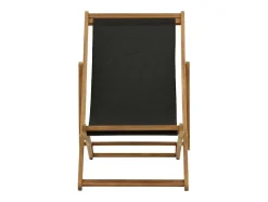 Venture Home Ligstoel-Peachy Tuinligstoel, Opvouwbare Strandstoel Grijs.