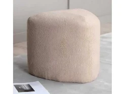Venture Home Poef-Peg Poef, Hocker O46Cm Teddystof Beige.