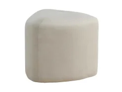 Venture Home Poef-Peg Poef, Hocker O46Cm Velours Wit.