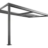 EXPERTLAND Prieel, Pergola, Gazebo En Kiosk-Pergola Voor Tegen De Muur Met Schuifbaar Dak - 12 M - Antraciet - Izeda