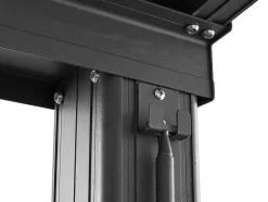 EXPERTLAND Prieel, Pergola, Gazebo En Kiosk-Pergola Voor Tegen De Muur Met Schuifbaar Dak - 12 M - Antraciet - Izeda