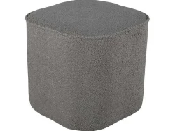 Venture Home Poef-Piff Poef, Hocker O44Cm Teddystof Grijs.