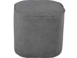 Venture Home Poef-Piff Poef, Hocker O44Cm Teddystof Grijs.